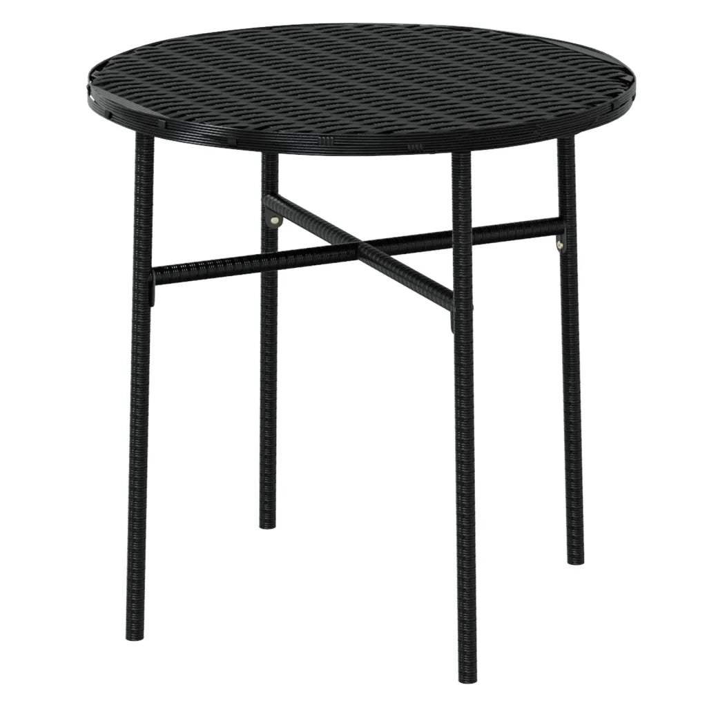 Set Mobili da Pranzo per Giardino 3 pz Polyrattan Nero 3098022