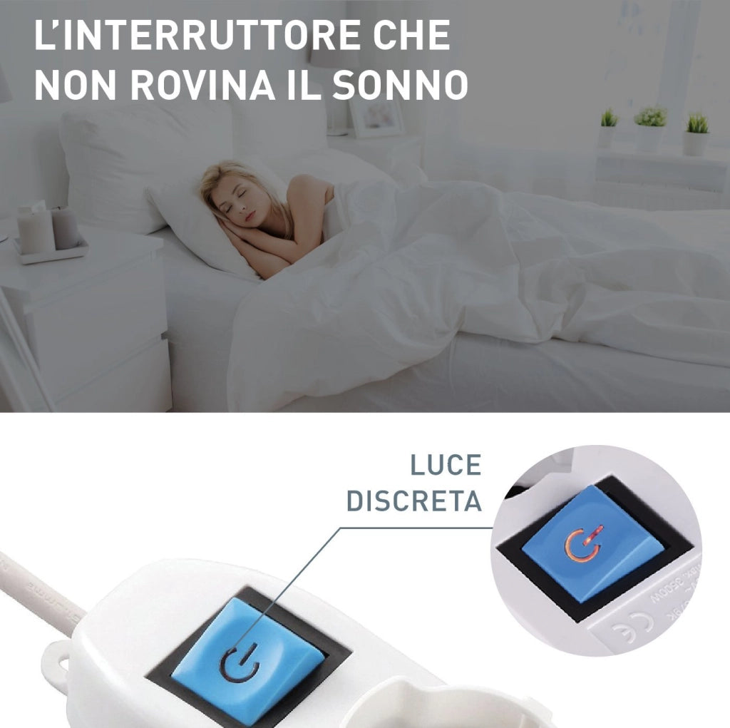Multipresa con Interruttore 3 Schuko + 6 BIVAL.10 16A 62002 Electraline