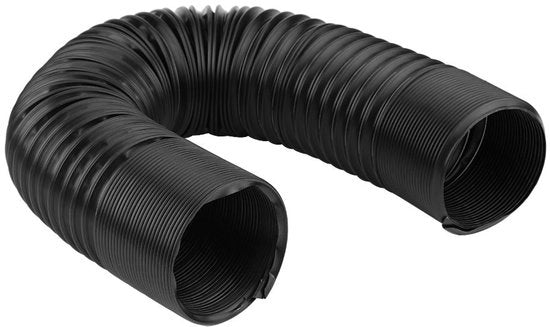 Flessibile Piastra di Ingresso dell'Aria - Tubo in Plastica - 76 mm/63 mm - Lunghezza 25-100 cm - Nero - Facile da Installare - Piastra di Ingresso dell'Aria Flessibile