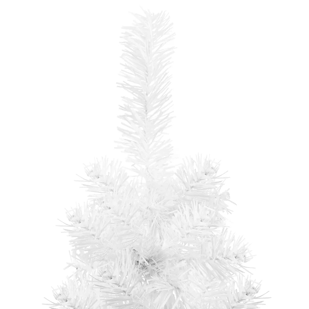 Albero Natale Artificiale Sottile a Metà Supporto Bianco 150 cm 344565