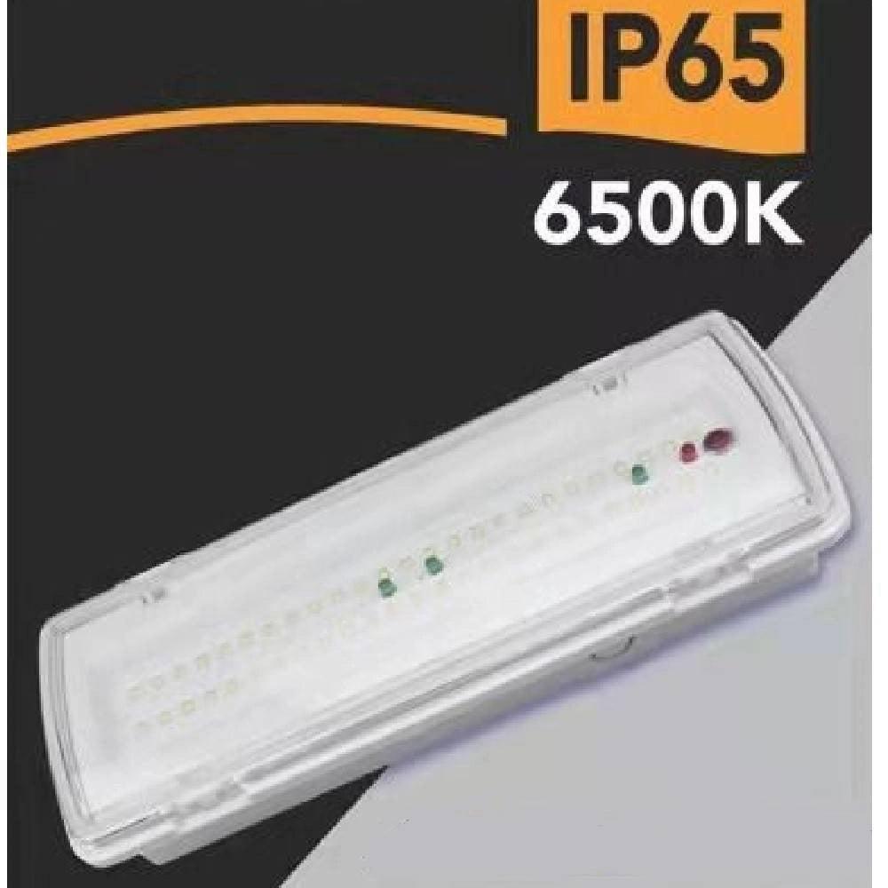 Trade Shop - Lampada Led Emergenza Anti Blackout Esterno Ip65 3.5w 400lm 3 Ore Autonomia -