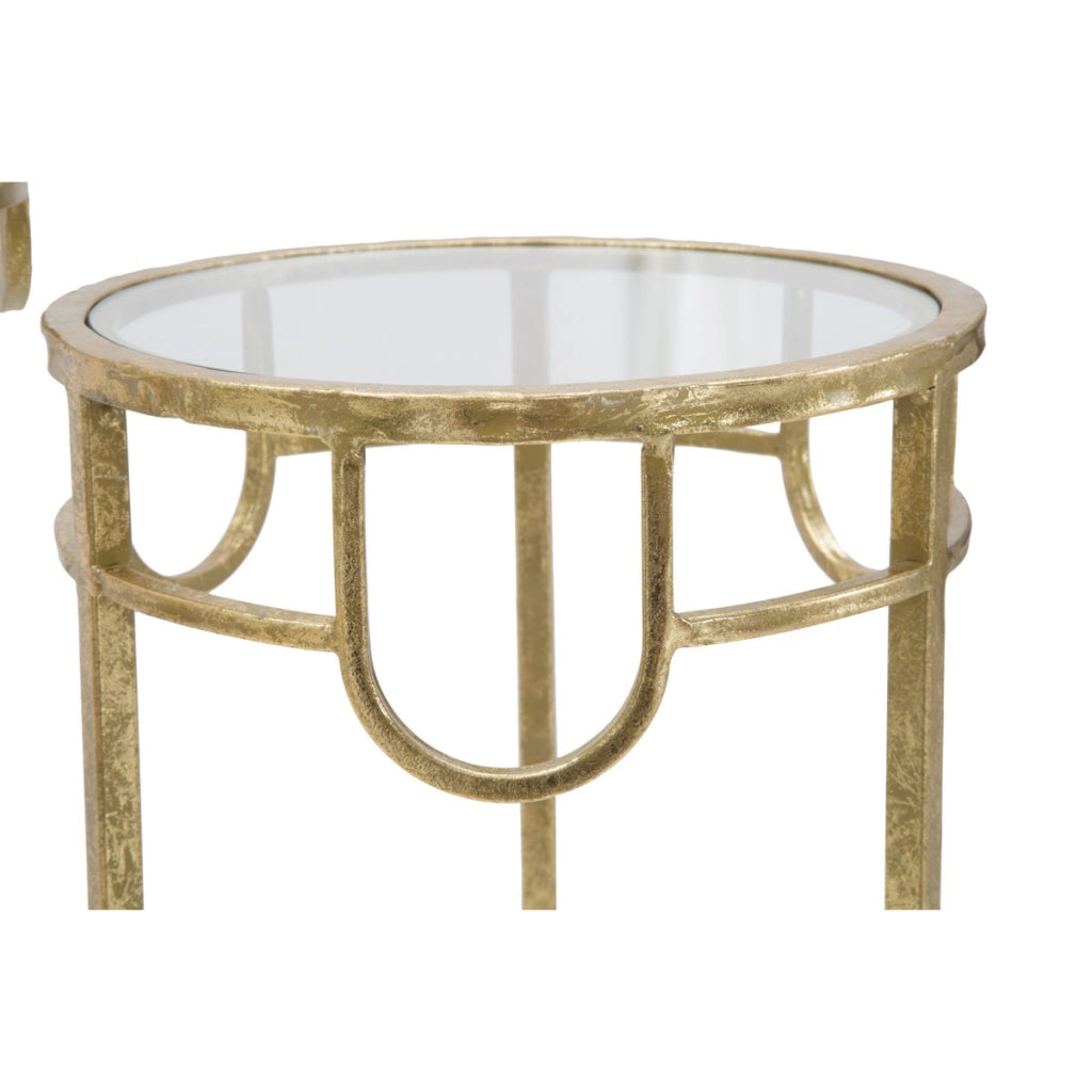 Set di Tavolini VKH428, Oro, Metallo, 33x33x70 cm