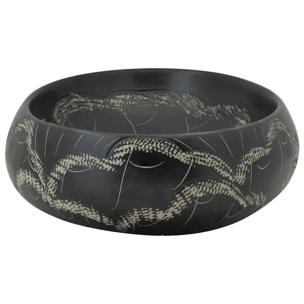 Lavabo da Appoggio-Lavandino-Lavello Nero Ovale 59x40x15 cm Ceramica