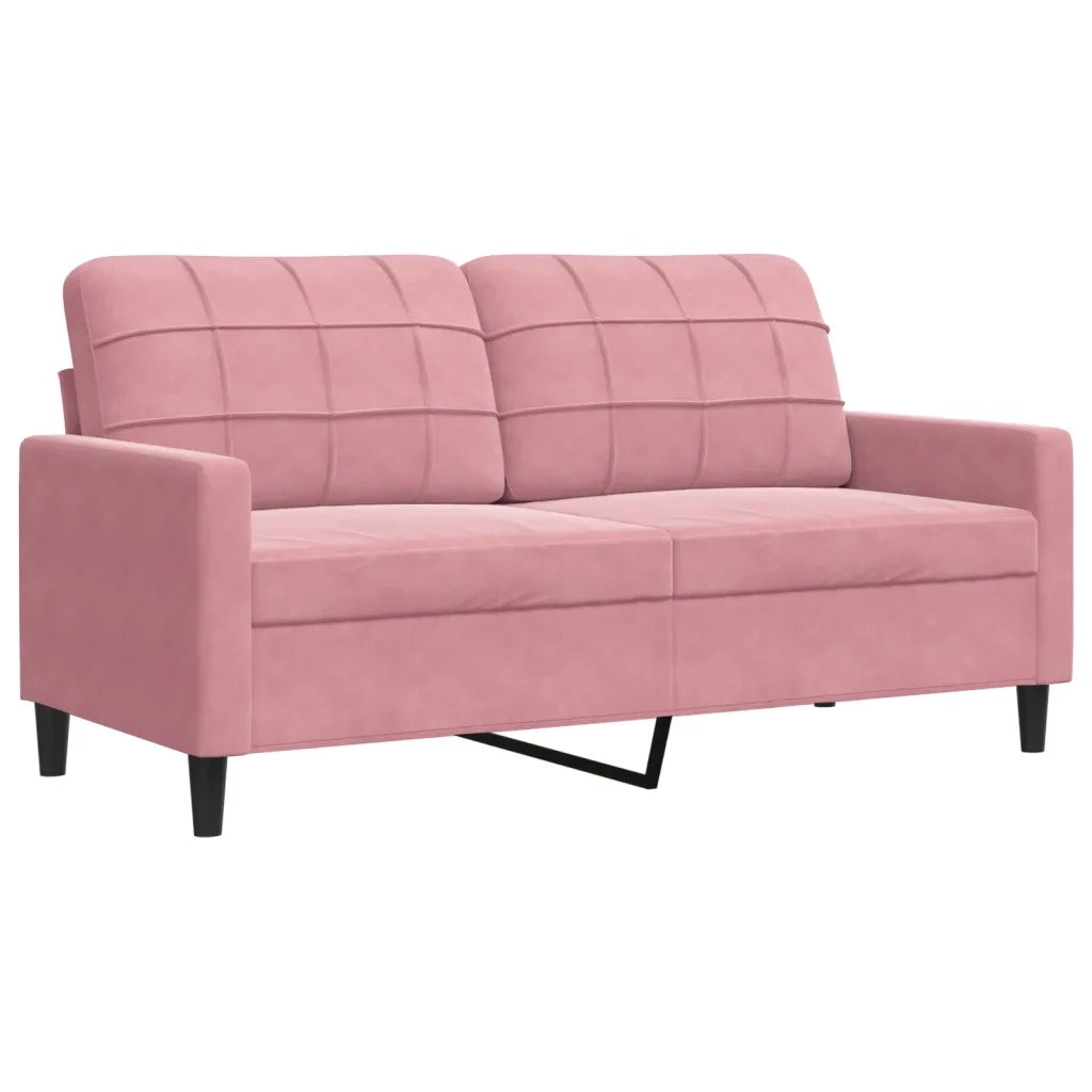Divano a 2 Posti Rosa 140 cm in Velluto 4007627
