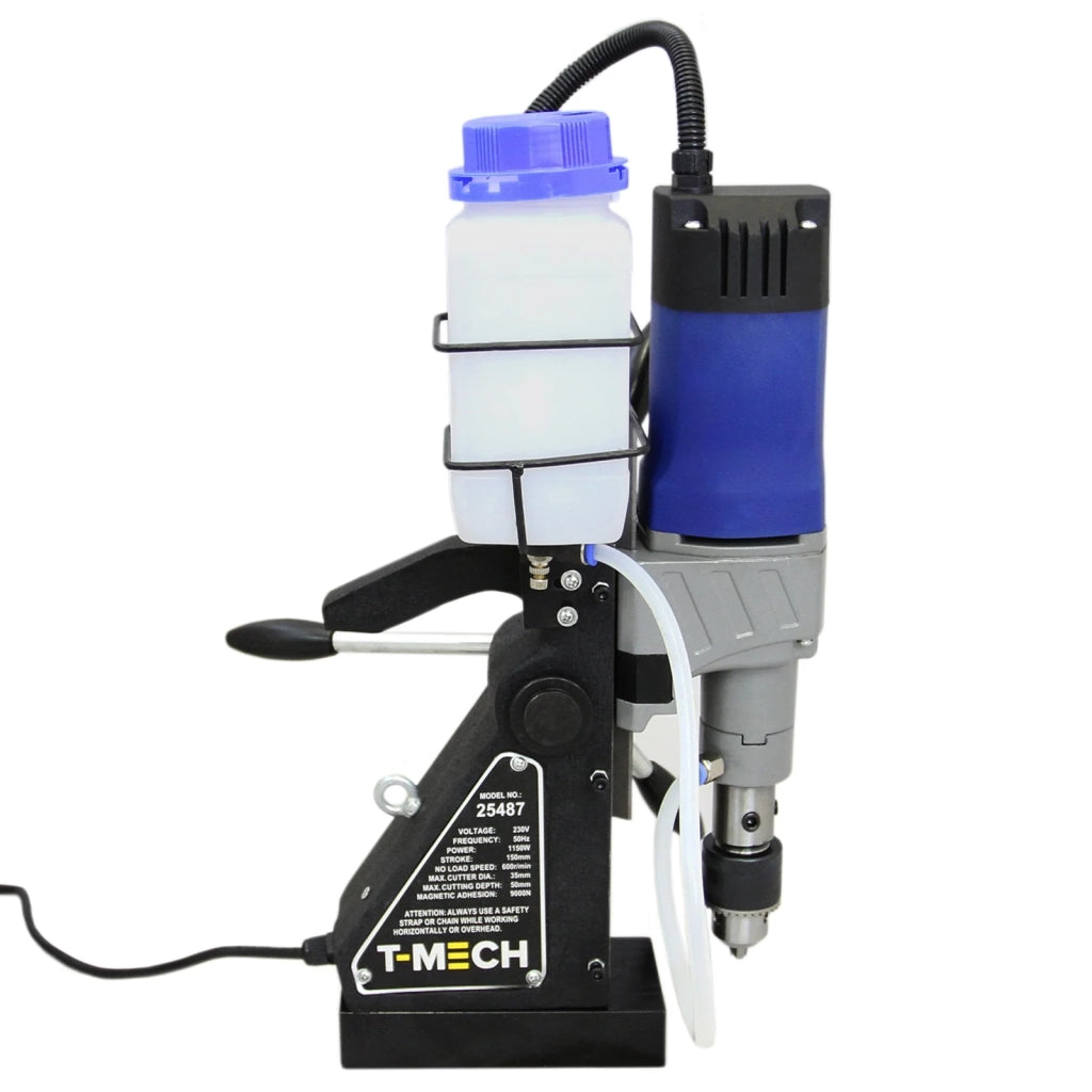 230V Base Magentica Trapano Colonna Diametro 35mm Adattatore Carotatrice Mandrino & Chiave