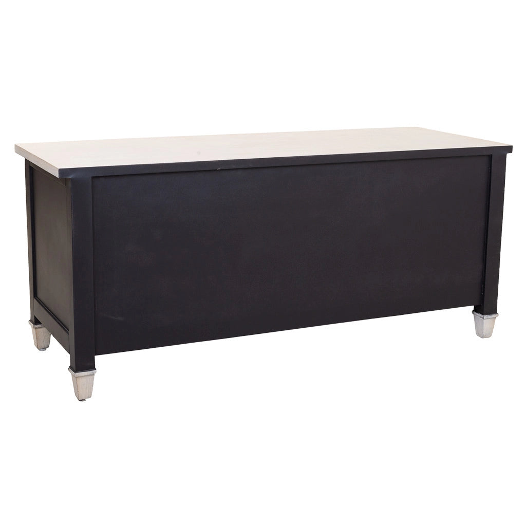 Mobile base in legno bianco 105,5x40x46h