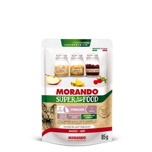 CIBO GATTO MORANDO S/FOOD STERIL.85 G MANZO- MORANDO- 24,0 pz