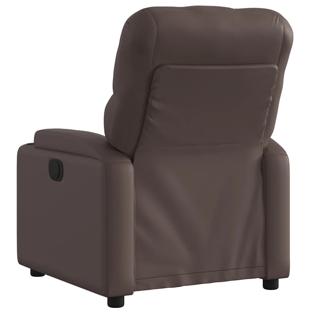 Poltrona | Sedia Relax Reclinabile Marrone in Similpelle