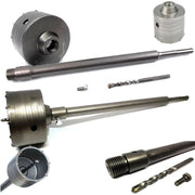 Trade Shop - Fresa Carotatrice A Tazza Per Muro Da 30mm A 130mm + Asta Da 65 Cm Sds Plus -       75 Mm