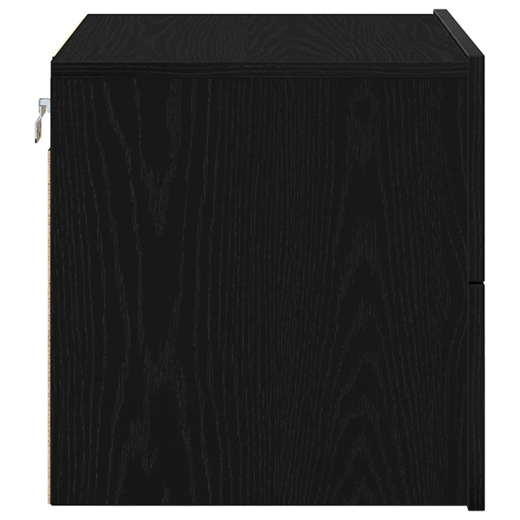 Armadio da Notte con cassetto 2 pcs Rovere Nero 50 x 39 x 41 cm 863077