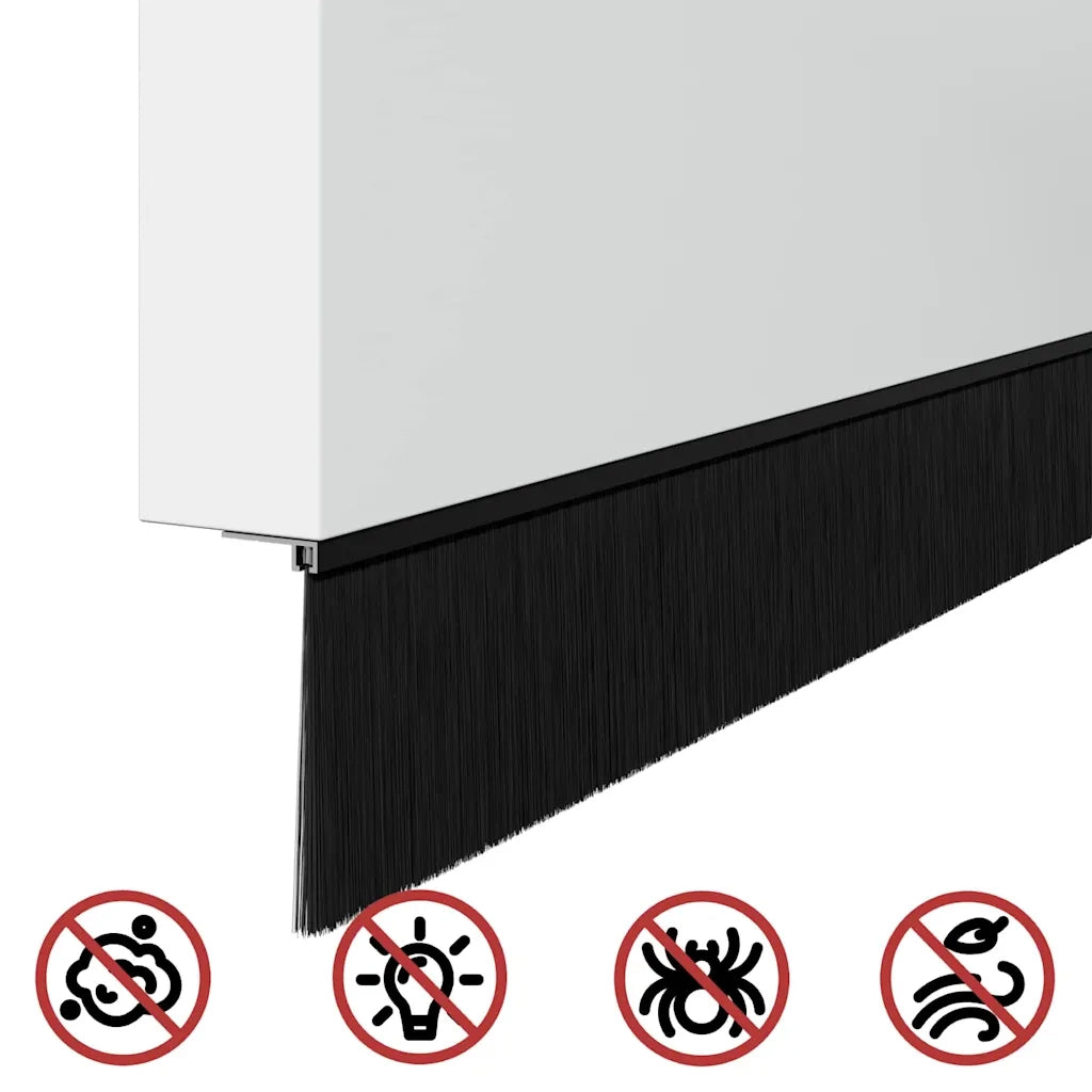 Spazzole per porte autoadesive 2 pcs Nero 100 cm 42019572