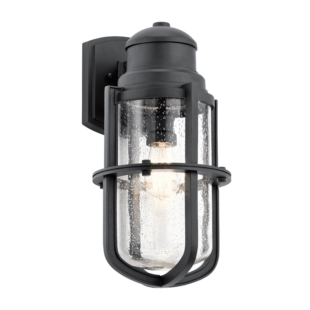 Applique esterna Suri Kichler nero E27 vetro bolle