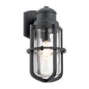 Applique esterna Suri Kichler nero E27 vetro bolle