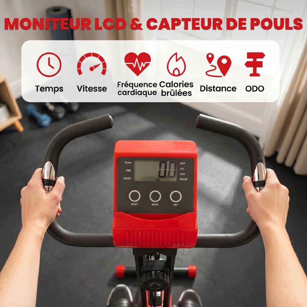 Cyclette Pieghevole 2 in 1 ¨C Minimal ¨C Rosso