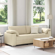 Divano 3-Persone Crema 220 cm Tessuto 4105244