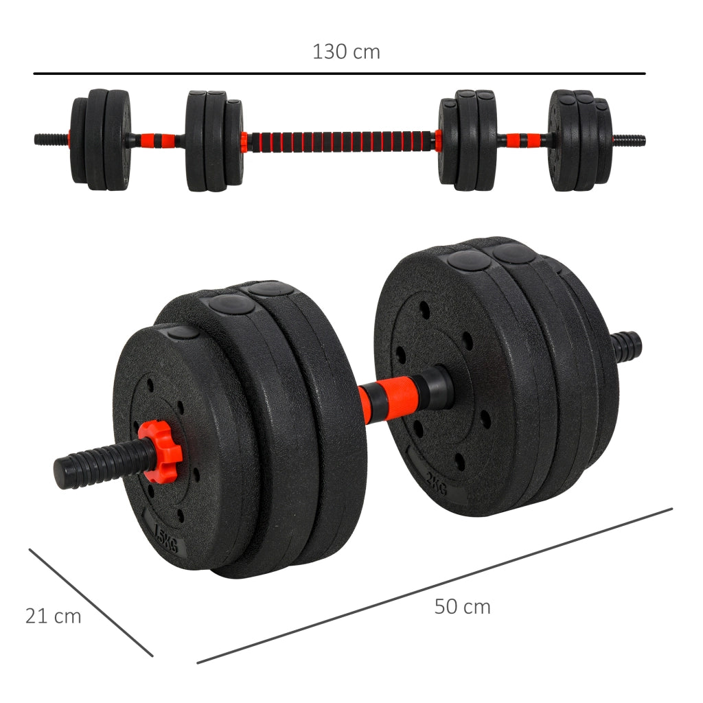 Set manubri 25 kg con barra ¨C Minimal ¨C Nero