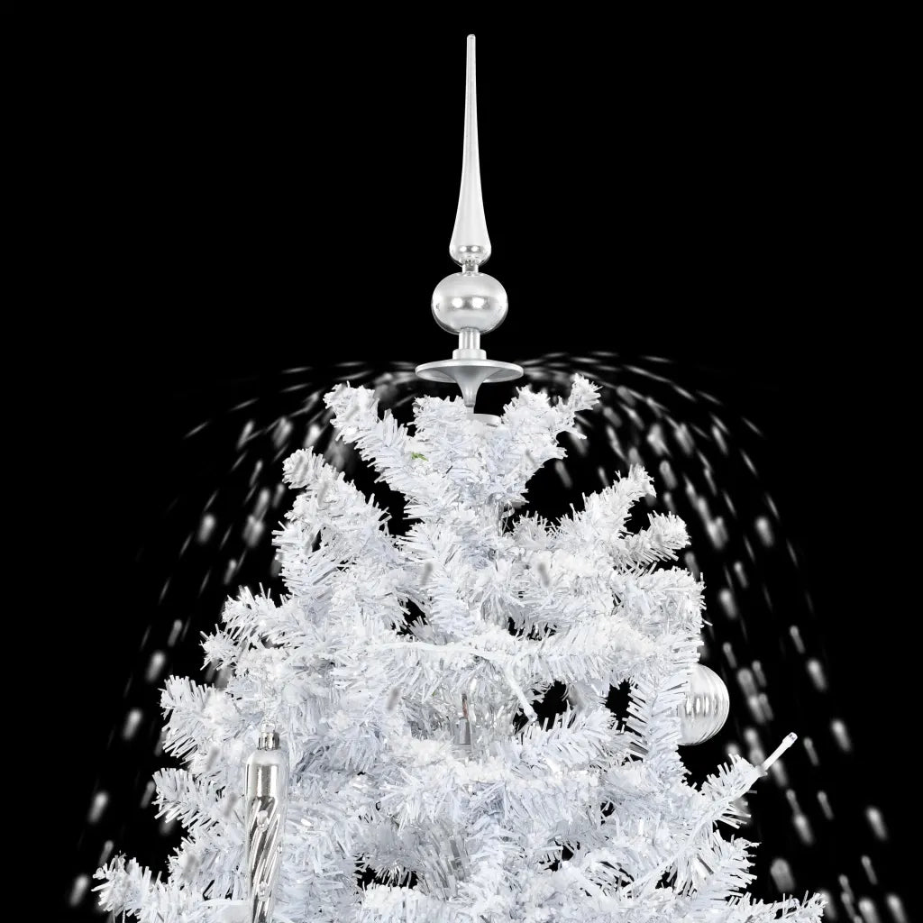 Albero di Natale con Neve e Base a Ombrellone Bianco 170 cm 284336