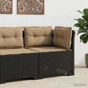 Divano da esterno-Divano da Giardino a 1 Posto con Cuscini Aspetto Rattan PP 775045