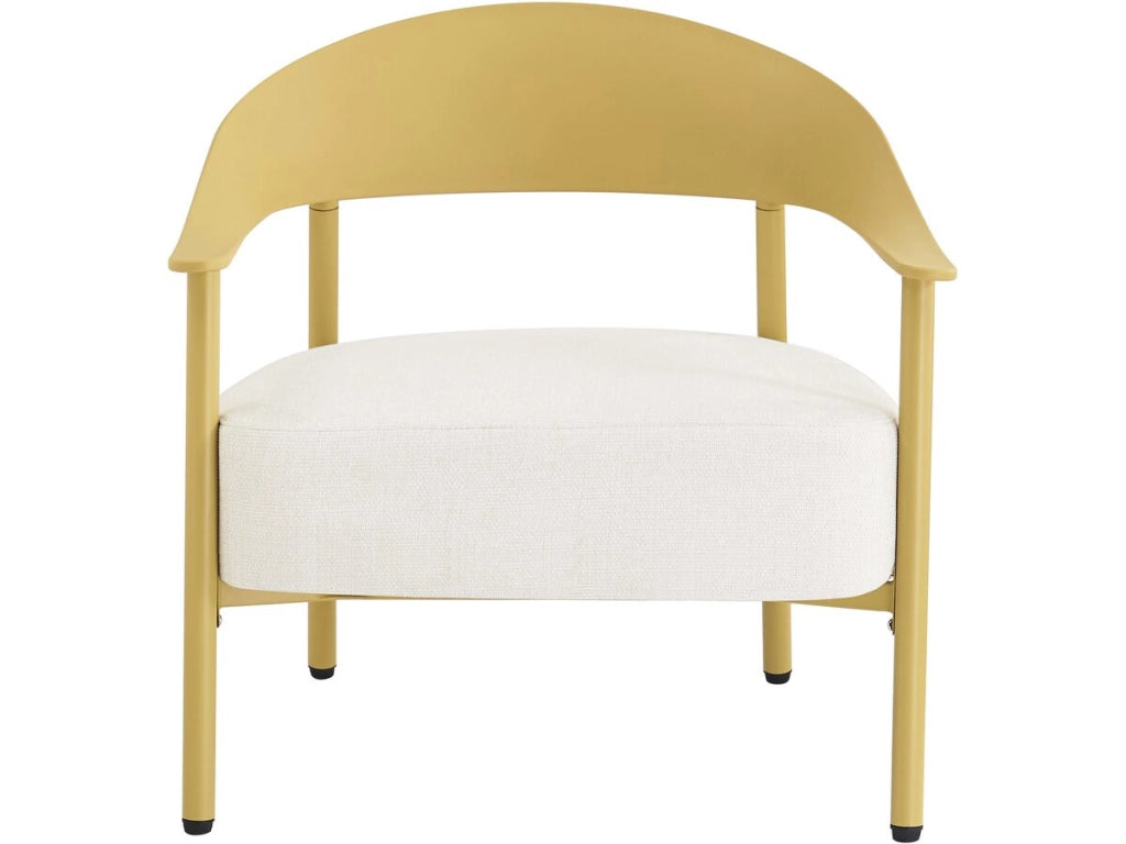 Set di 2 poltrone da giardino "Céora" in plastica e metallo - Giallo