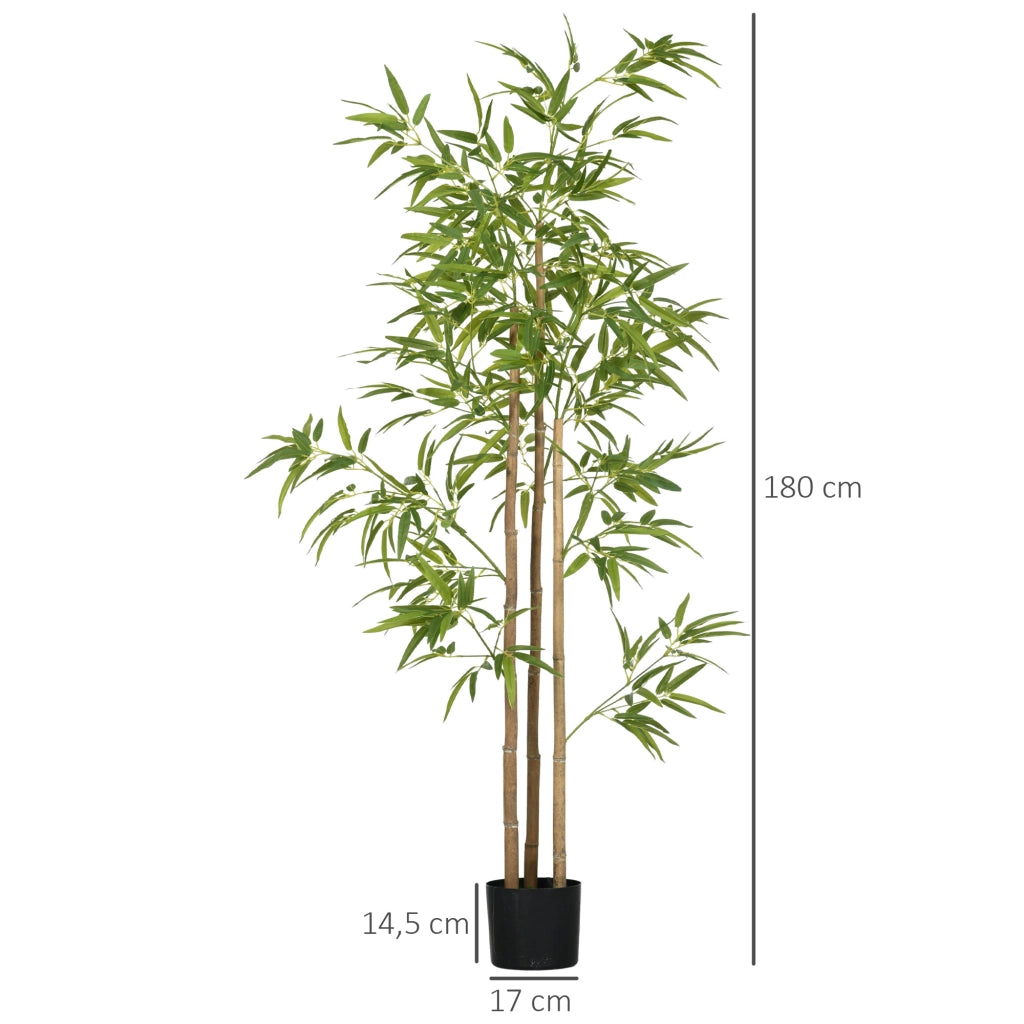 Albero di bamb¨´ artificiale ¨C Minimal ¨C Verde 180 cm con vaso