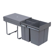 Cestino per Raccolta Differenziata ¨C Minimal ¨C Grigio 48x34.2x41.8 cm