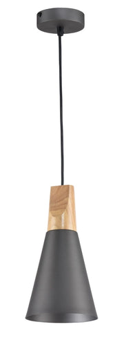 Lampada a sospensione grigia legno faggio Maytoni Bicones