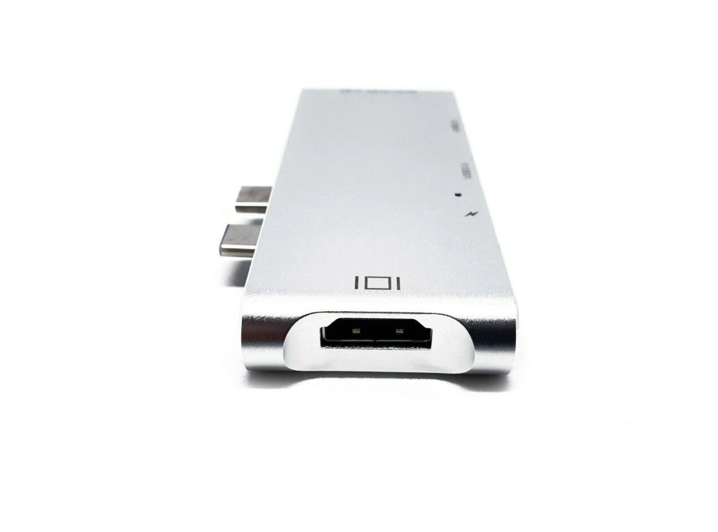 Hub USB-C 7 in 2 per MacBook Pro e Air 4K HDMI USB 3.0 Lettore Schede SD MicroSD Alluminio