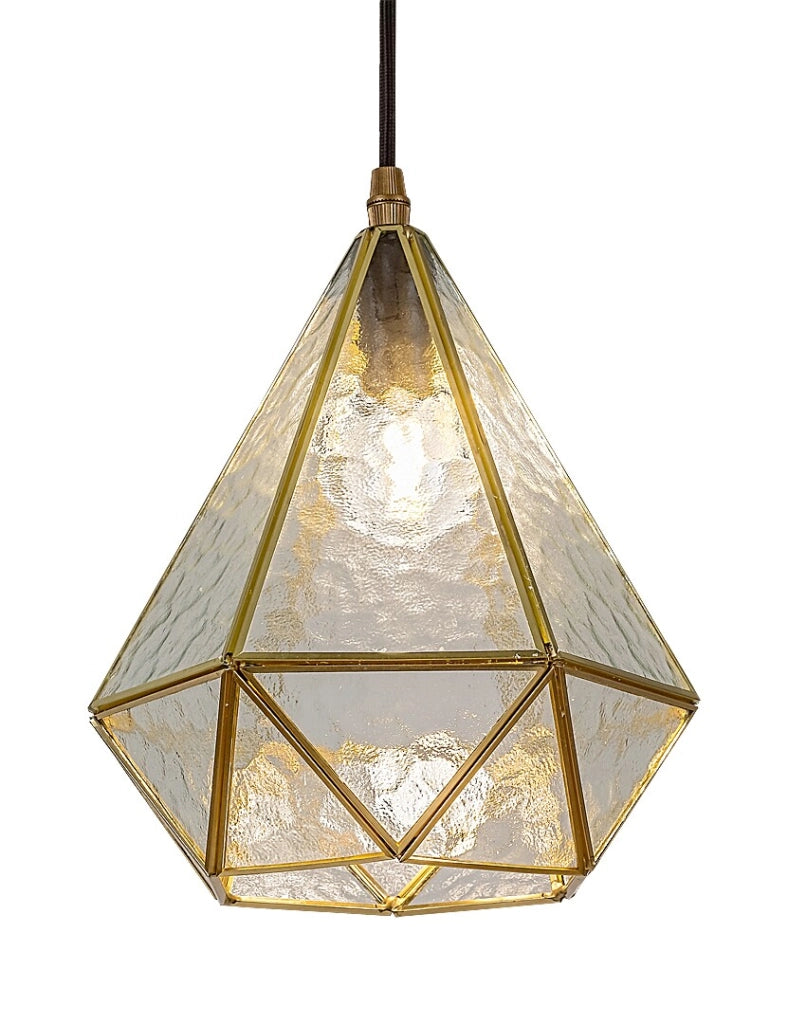 Lampada sospensione vintage oro vetro Norah E14 Rabalux