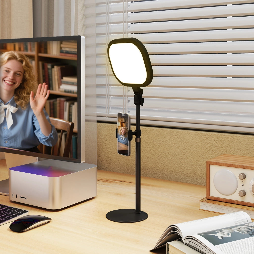 Lampada da Scrivania LED con Supporto per Telefono ¨C Minimal ¨C Nero
