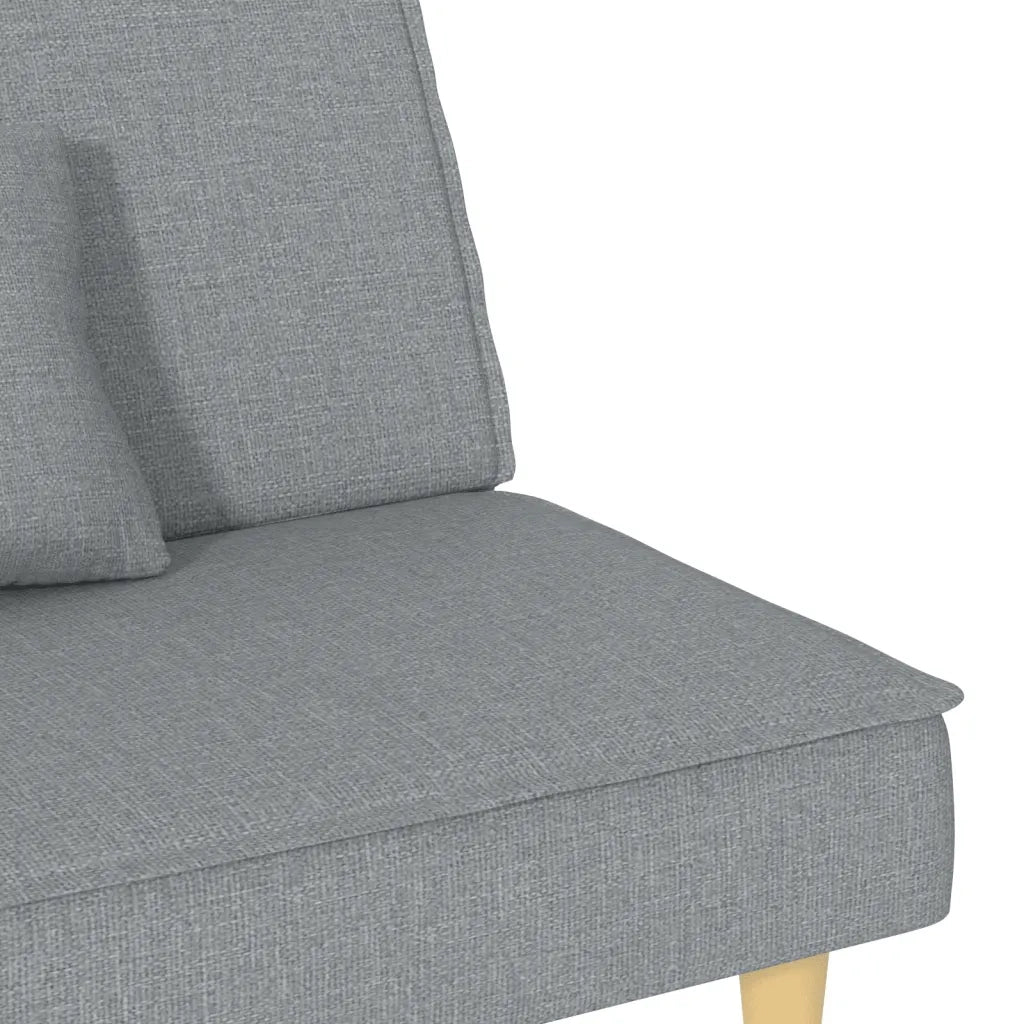 Divano Letto Grigio Chiaro in Tessuto 351900