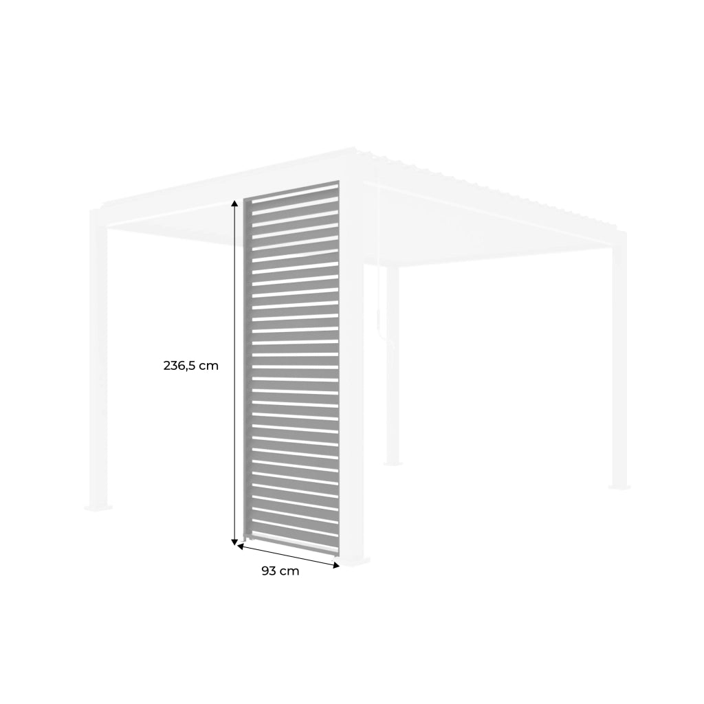 Persiana 1m in alluminio per pergola biocllimatica, bianco