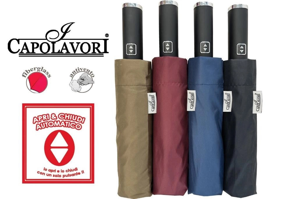 1 Pezzo Ombrello da Pioggia Apri e Chiudi Extra Strong 4 Colori