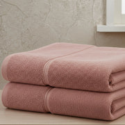 Sanonefa, set di Asciugamani 100% Cotone set da 2, Rosa