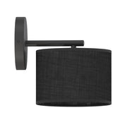 Applique da parete nera cilindrica 1xE27 Emibig ECO
