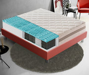 Materasso Singolo 90x200 900 Molle insacchettate e memory foam 9 Zone differenziate Altezza 22 cm