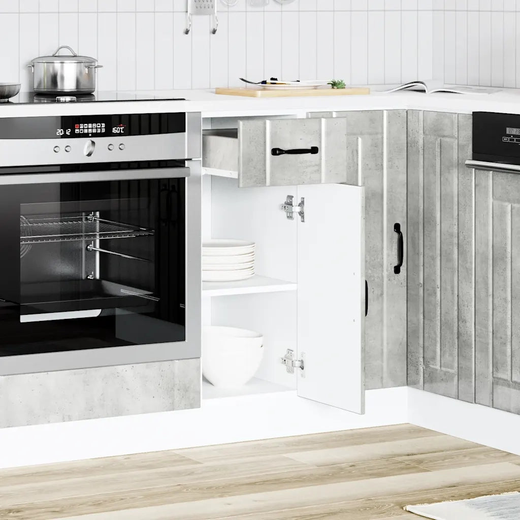 Base da Cucina Lucca Grigio Cemento in Legno Multistrato 853701