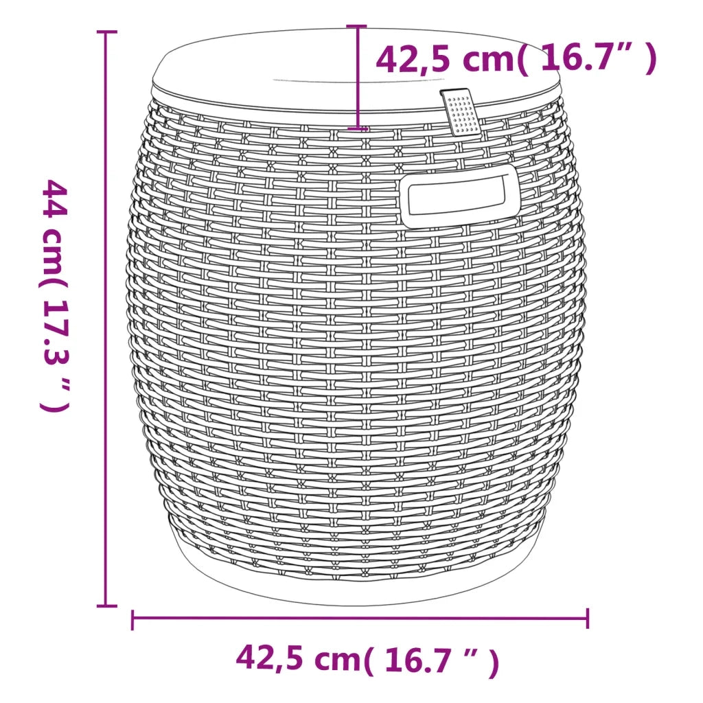 Contenitore da Giardino 4 in 1 Polipropilene Nero 364155