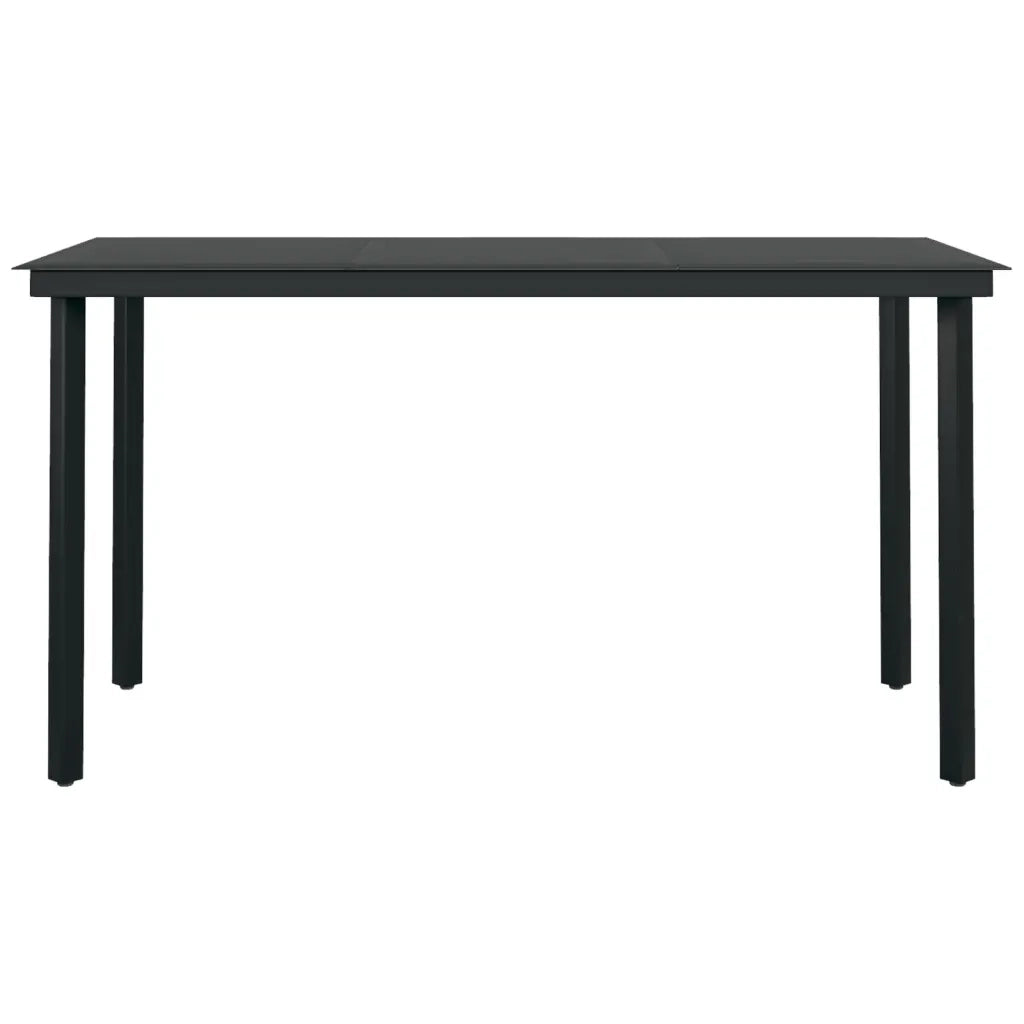 Set da Pranzo da Giardino 7 pz con Cuscini Nero 3099428