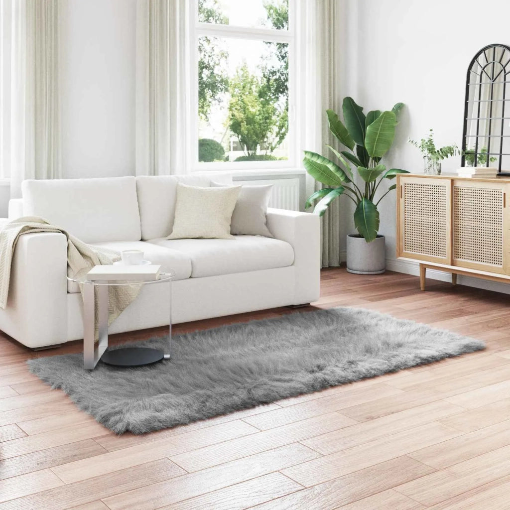 Tappeto in finta TAFALLA | Tappeto del soggiorno Grigio 80 x 200 cm Poliestere