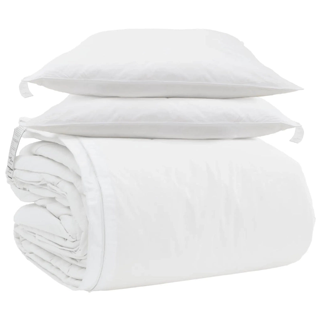Set di Piumoni con cuscino 3 pcs Bianco Piuma d'anatra