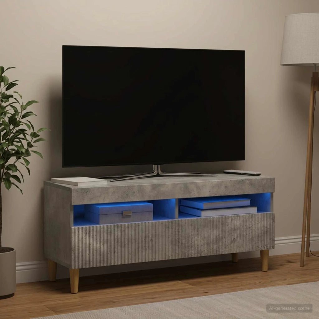 Mobile TV LED Grigio Cemento Legno ingegnerizzato 896768