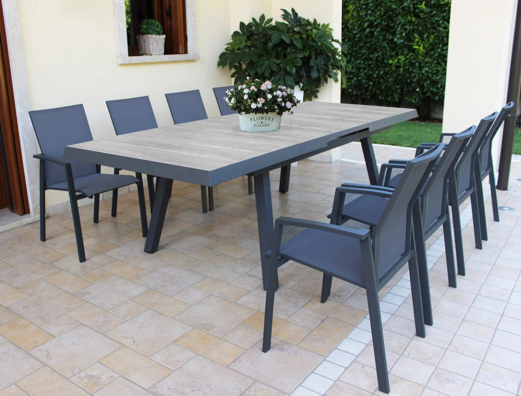 Tavolo da Giardino e piano in Gres 205/265x105 - BRET