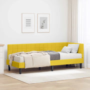Struttura Letto Angolare con Materasso 2 pcs Giallo Velluto