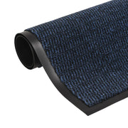 Zerbino | Tappeti Antipolvere 2 pz Rettangolari Trapuntati 80x120 cm Blu
