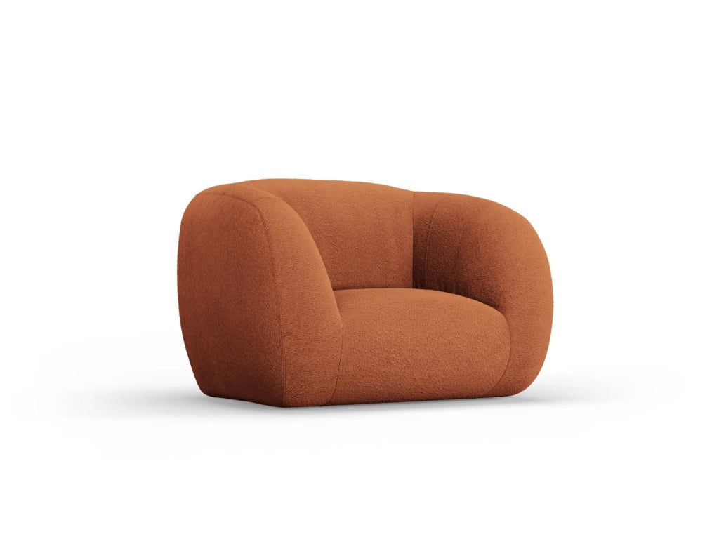 Cosmopolitan Design - Poltrona "Essen" in bouclé marrone 