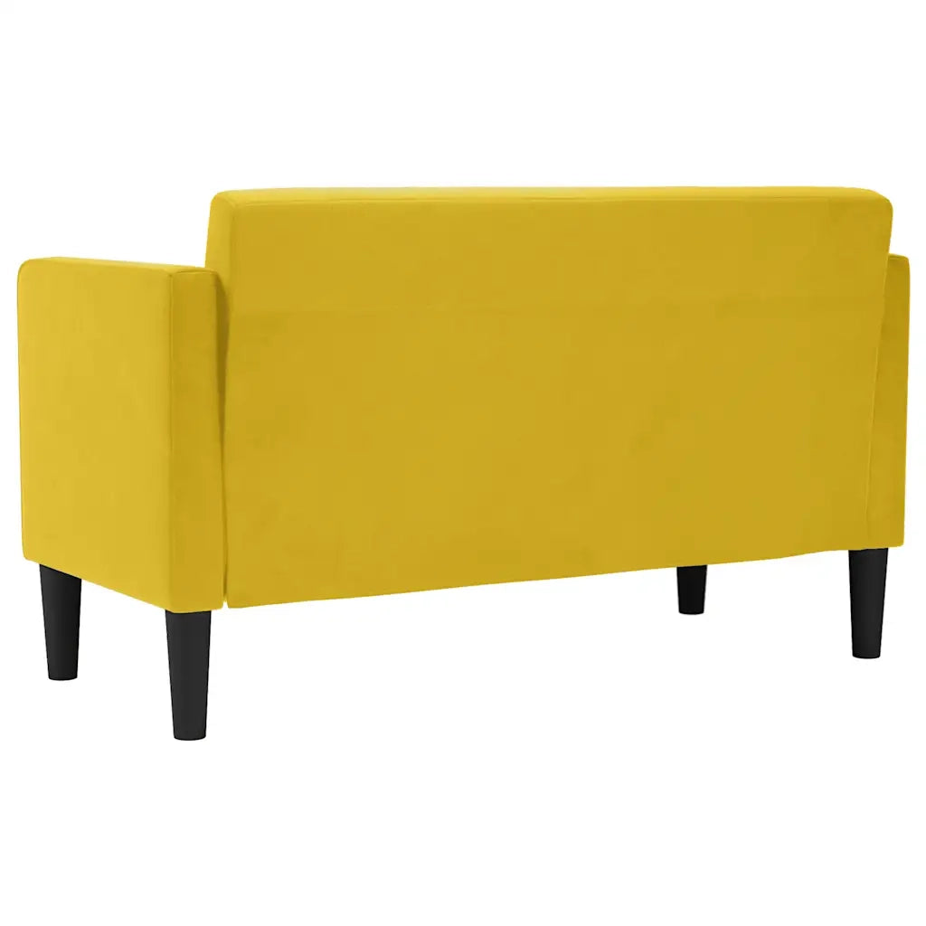 Divano Divanetto-Sofa Giallo 111 cm in Velluto