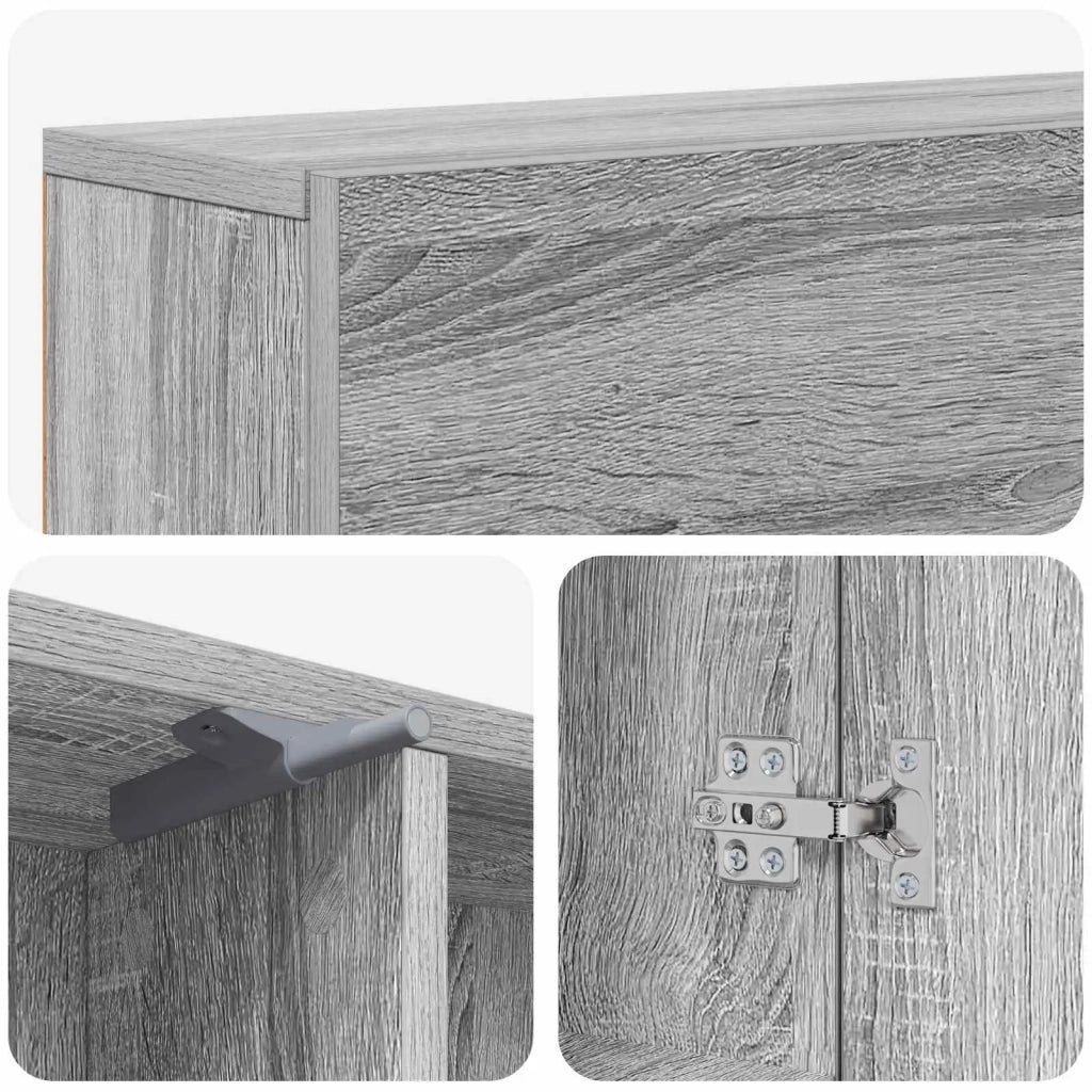 Cornice per camino Sonoma grigio 102 x 18 x 100,5 cm 8006603