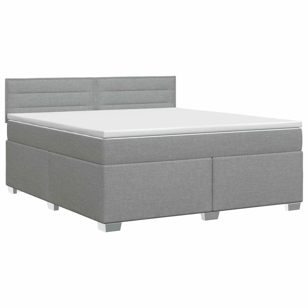 Letto box spring con materasso Grigio Chiaro 140 x 200 cm 3450488