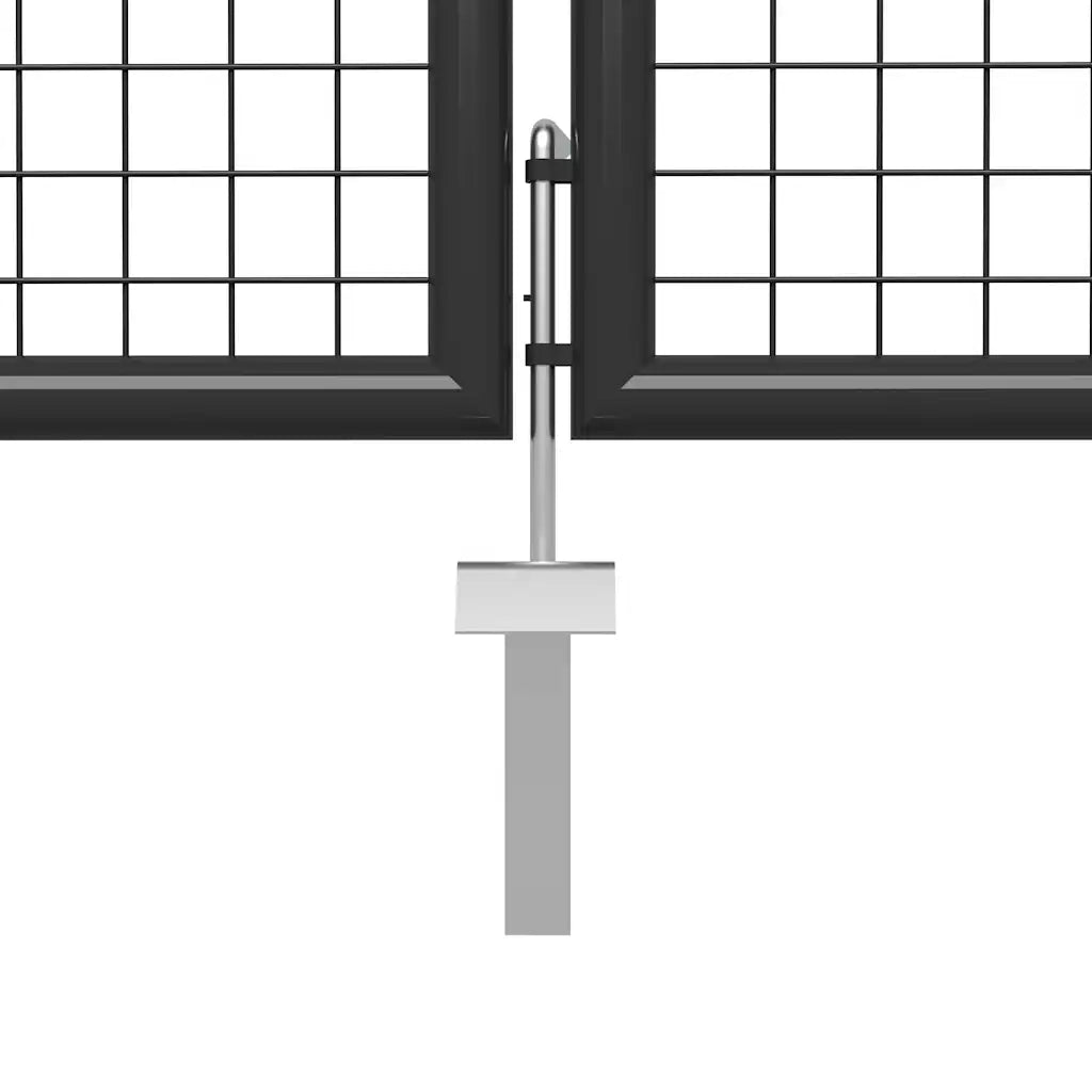 Cancello da Giardino in Acciaio 350x150 cm Antracite 144325