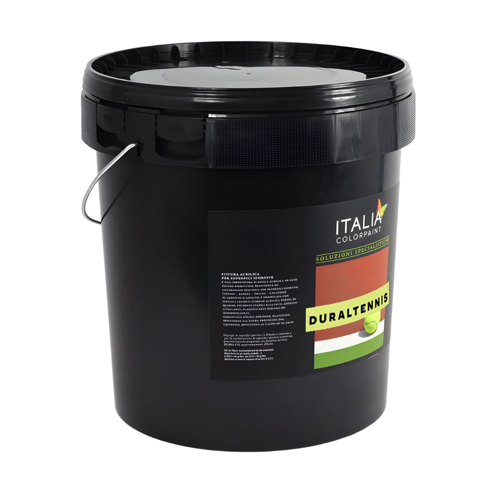 Duraltennis pittura acrilica sportiva per campi da tennis e paddle colore rosso *** formato 14 lt, confezione 1